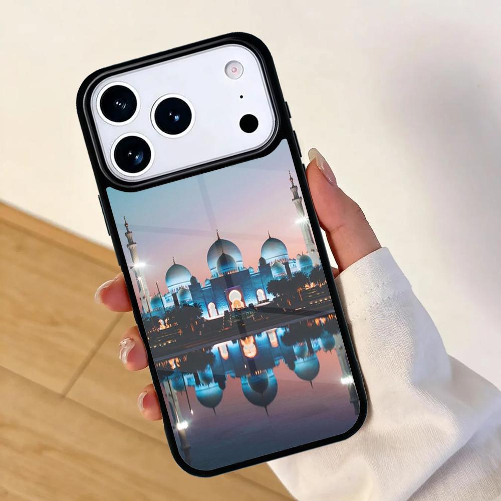 Arabic Muslim mosque building SOFT Mobile Phone Case for IPhone 17 AIR 16pro Max 15 14 13 12 11 Bumper Cover