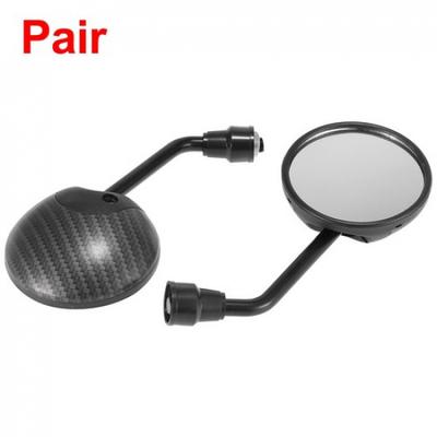 Motorcycle Plastic Shell 10mm Thread Diameter Rear View Rearview Mirror Pair