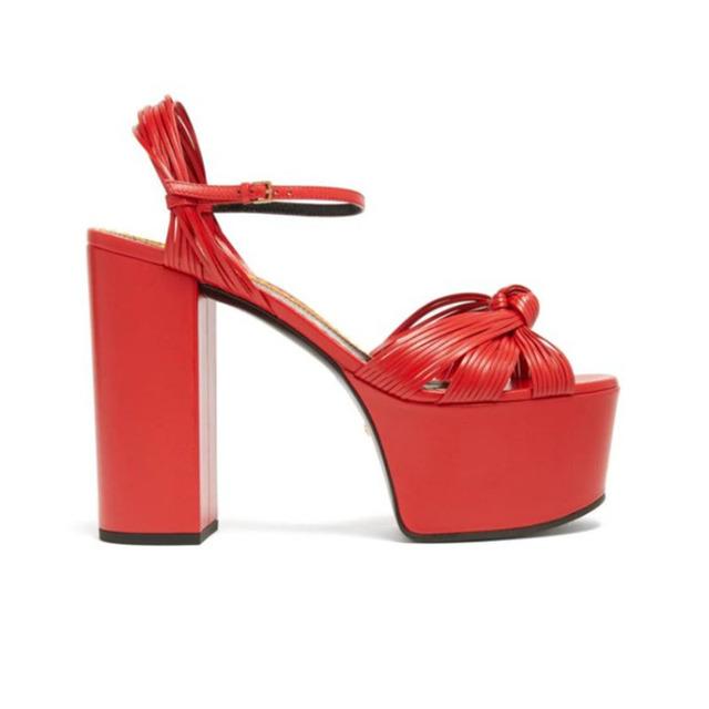 Marke Laufsteg Show Damengröße 34 -43 Sandalen Sommerkleid Party Hochzeit Brautschuhe Sexy 12cm Absatz Plateau Schleife Liebe High Heels