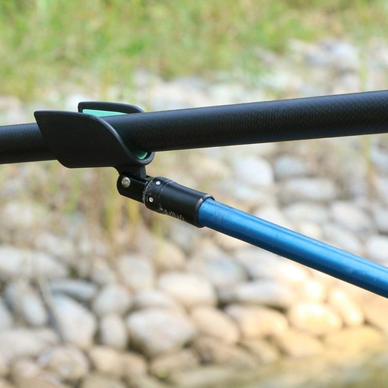 Aluminum Poles Holder Fishing Rod Rest Head Auto Rebounding Portable Rest Holder 8mm Thread Bracket Head Fishing Equipment