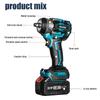 Brushless Electric Wrench Large Torque Electric Driver Lithium Rechargeable Cordless Air Cannon Auto Repair Power Tools