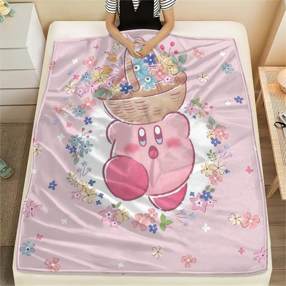 Kirby Flannel Blanket, High quality Comfortable for All Seasons, Home Decor, Warmth and Comfort