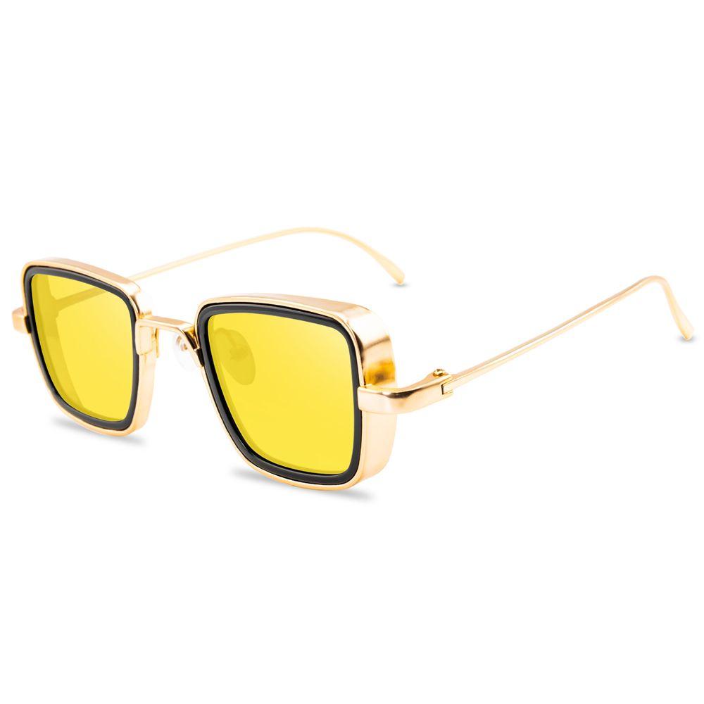 Stylish UV4 Eyewear Retro Shades Steampunk Sunglasses Square Sun Glasses for  Women