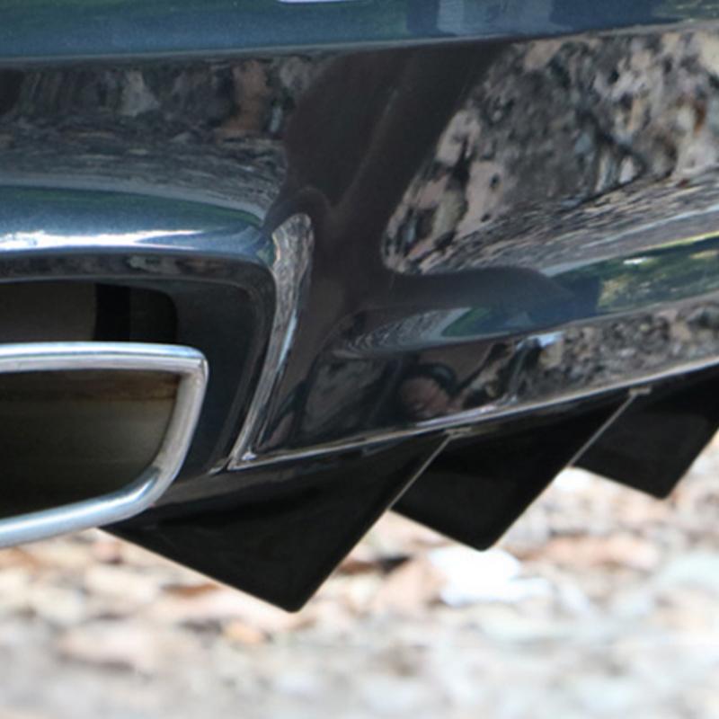 4pcs Universal ABS Car Modified Rear Bumper Diffuser Spoiler Rear Bumper Lip Diffuser Anti-collision Car Accessories
