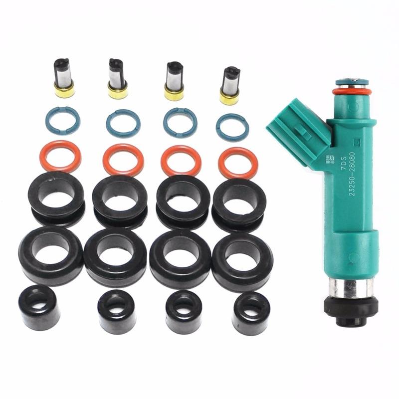 4 Kits Fuel Injector Repair Kits For 23250-28080 195500-0310 Fit forToyota Corolla Camry Rav4 Solara Scion 2.4L(AY-RK112)