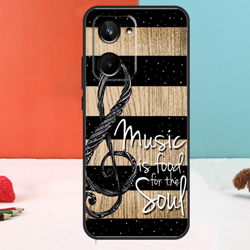 Music Note Musical Treble Clef For Realme 15 14 10 11 12 13 Pro Plus C67 C65 C63 C61 C35 C55 C53 C51 C71 C75 GT7 Pro Case