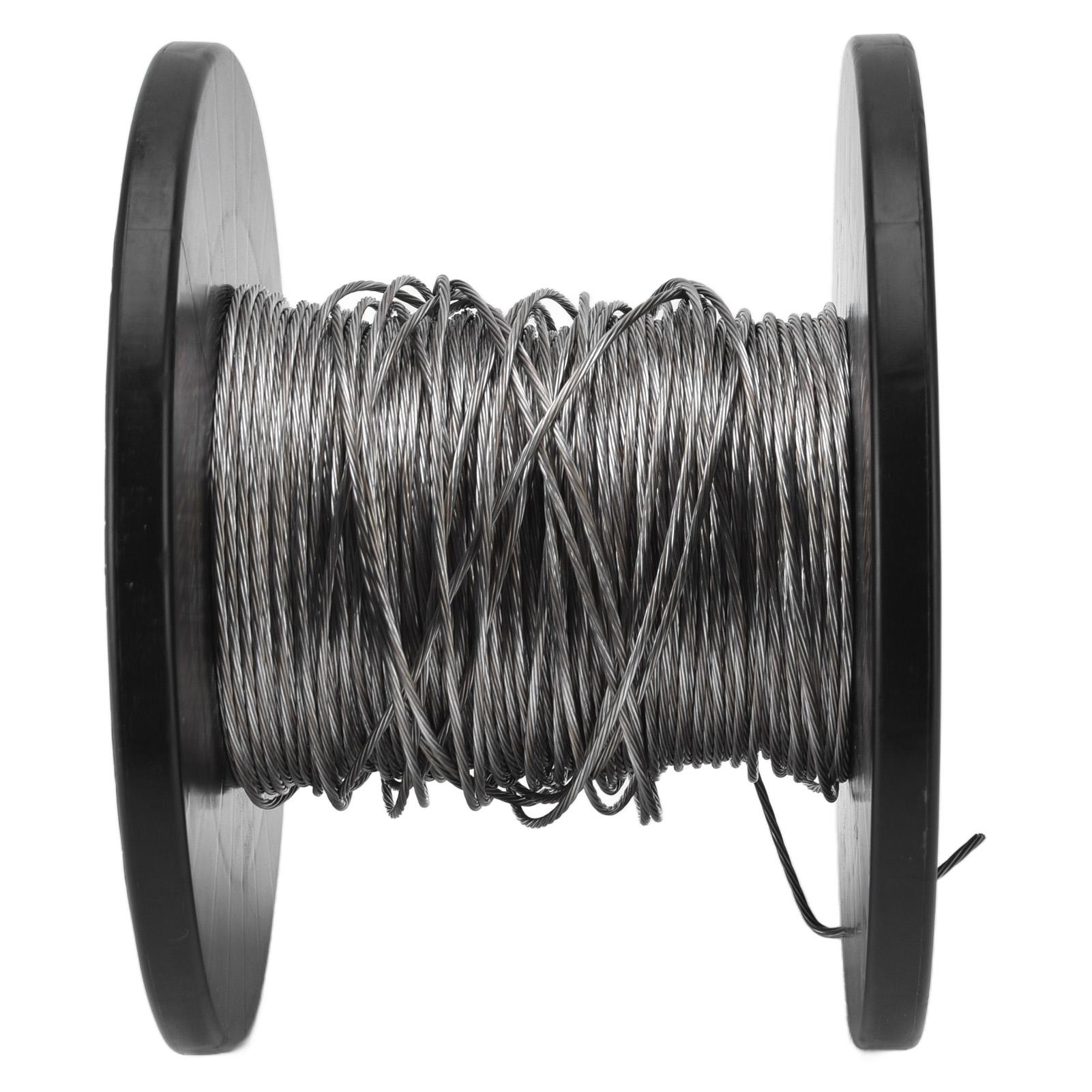 

100м Дріт для електронного паркану Високовольтний імпульсний електронний паркан Алюмінієво-магнієвий сплав Тросовий дріт