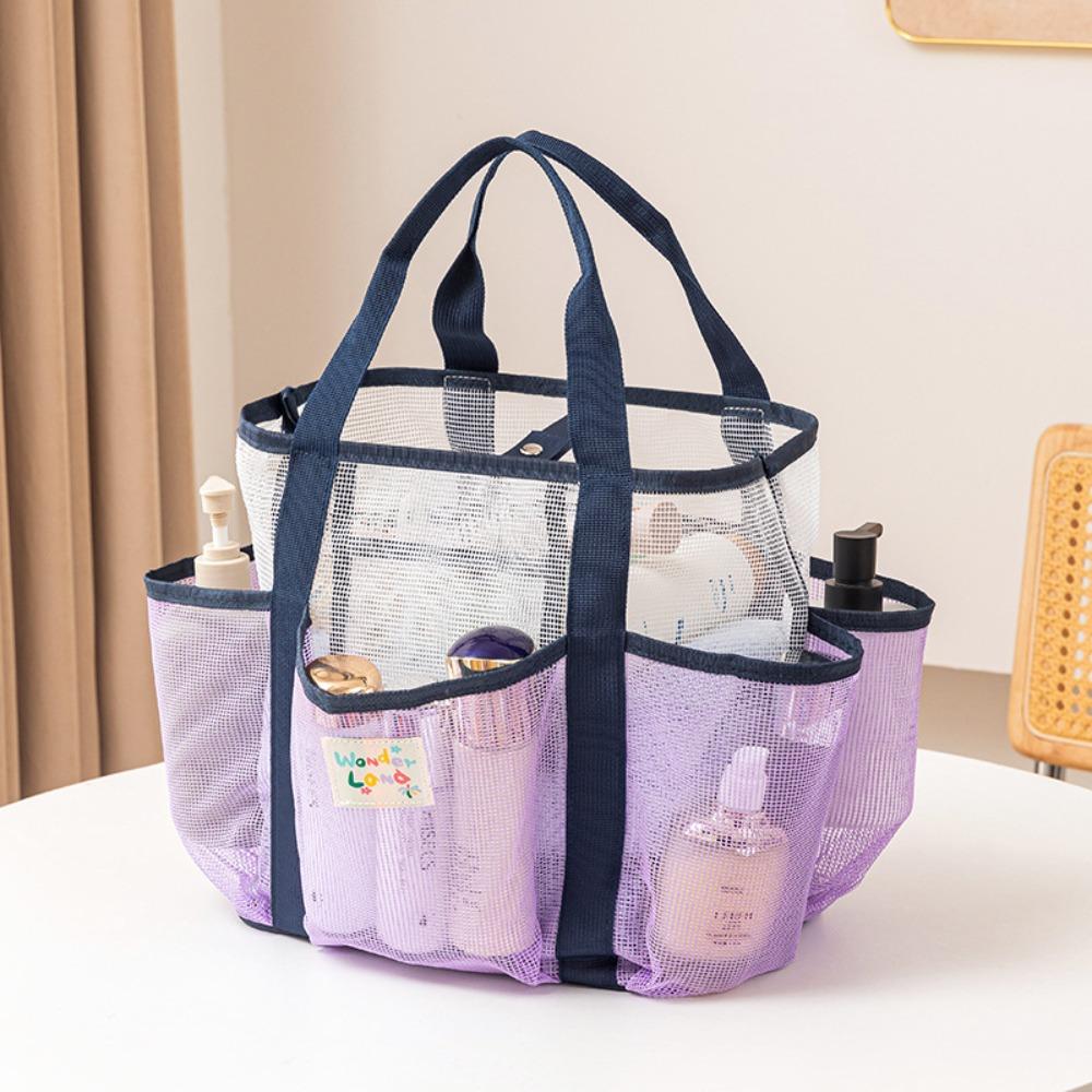 Handbag Clothes Storage Bag Fresh Color Hanging Shower Organizer Mesh Toiletry Bag  Cosmetic Bag