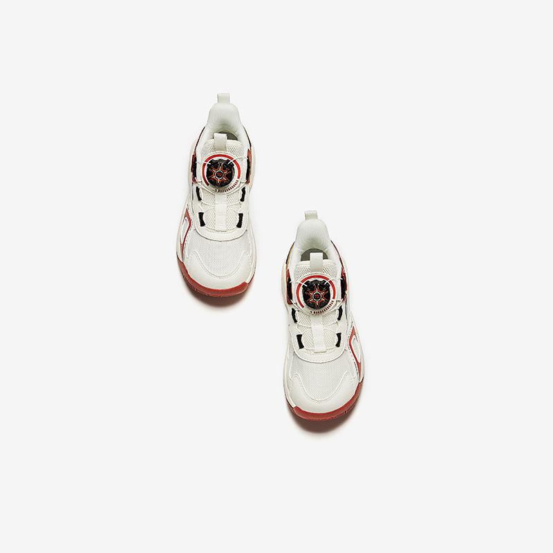 Anta Trendy Versatile Comfortable Breathable Shock Absorbing Durable Low Top Kids Basketball Shoes Kids Sneaker White Red A12439901-4