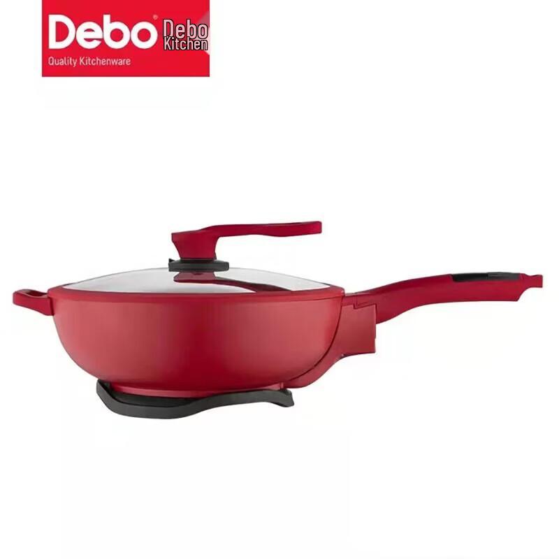 Debo DEP-868 Non-stick Stir-fry Pan with Self-Standing Lid