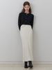 Liel Fusilli Knit Skirt (Ivory)