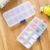 1/5/10pcs Storage Box 10grids Detachable Compartment Organizers Transparent Plastic Storage Case Beads Diamond Container TMZ