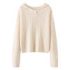Lekasha Women's Cashmere Hooded Knit Top - Loose Casual Autumn/Winter Base Layer Sweater
