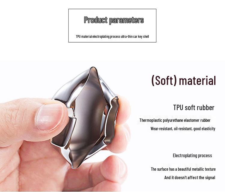 Mercedes-Benz TPU Mjukt Gummi Nyckelskydd för A-klass, C-klass, E-klass, GLC-klass, C200L - Skyddande Bilnyckelskal.