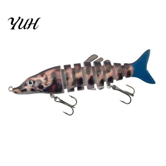 Professional Fishing Supplies 13CM/17G Multi-Jointed Lure, Realistic 8-Section Swimbait with Hooks, Lifelike Baits Bionic Hard Artificial Bait