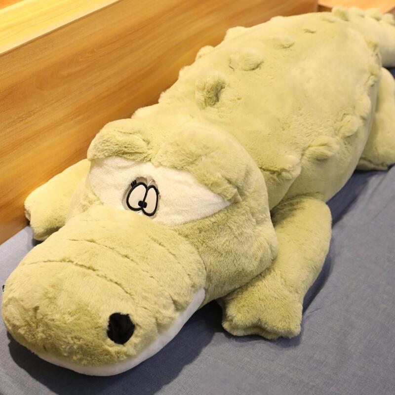 Big Size Crocodile Lying Section Plush Pillow Mat Plush Crocodile Soft Stuffed Animal Toy Cartoon Plush Dolls Gift