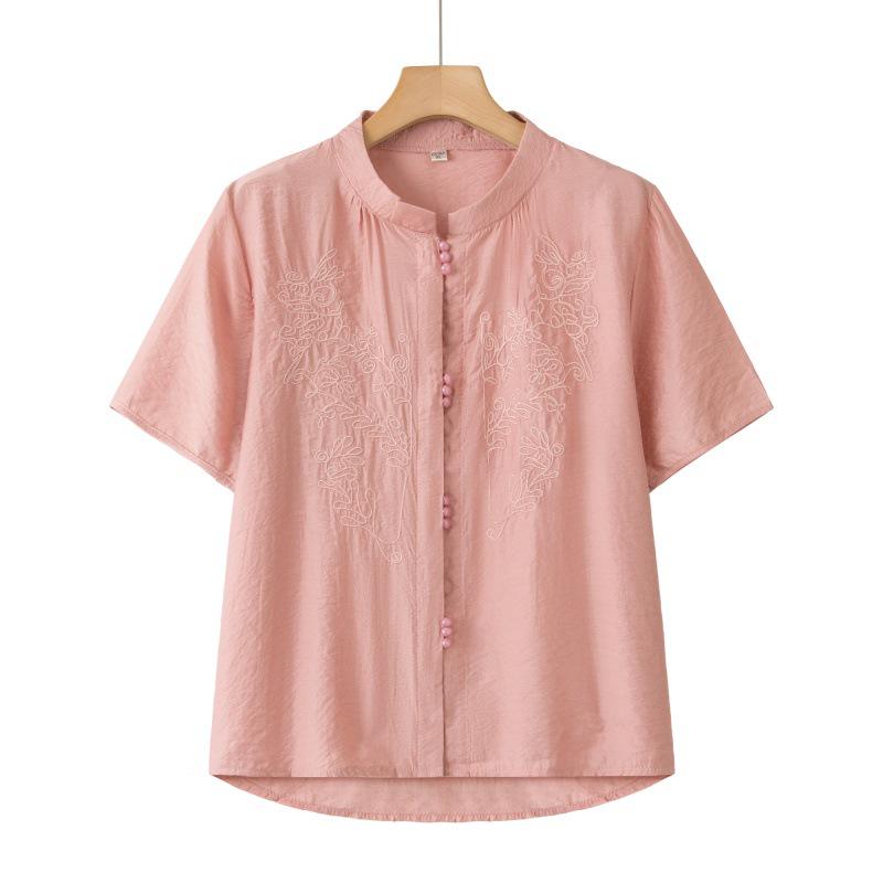 

Elegant Chinese Style Summer Shirt for Middle-Aged & Elderly Women XL (85-105 jin)