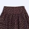 Womens High-Waisted Pleated Polka Dot Wide Leg Trousers Casual Straight Cut Pants 2026