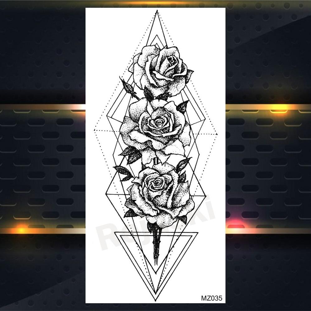 Adler Temporäre Tattoos für Männer Frauen Wolf Schwarz Tier Tattoo Tiger Wald Elch Geometrie Berg Fake Tatoo Skorpion Hände Arm