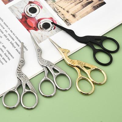 Stainless Steel Eyebrow and Nose Hair Scissors: Rounded Head Trimmer for Beard and Beauty Use