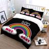 Rainbow Motivational Decor 3-Piece Set Soft Comfortable Duvet Cover Bedding Set Included 1*Duvet Cover & 2*Pillowcases, Gift