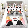 Fashion Girl King Queen Duvet Cover European And American Modern Trend Girly Bedding Set For Teens Polyester Quilt Cover