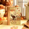 A7 Cute Cat Hardcover Pocket Notebook Vintage Illustration Mini Journal Kawaii Animal Small Notepad
