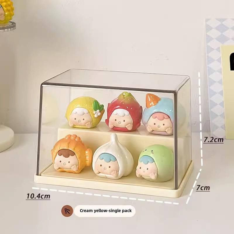 Clear Acrylic Display Case Dustproof Organizer Box for Collectibles Figures Miniatures and Toys with Transparent Showcase