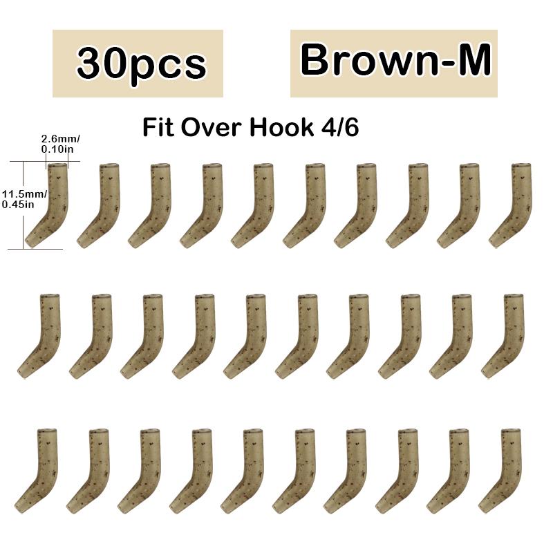 30x Carp Fishing Accessories Hook Kickers Line Aligner Size S/M/L/XL/XXL Fit For Shank Hook 1/2/4/6/8/10 Hair Rigs Tackle