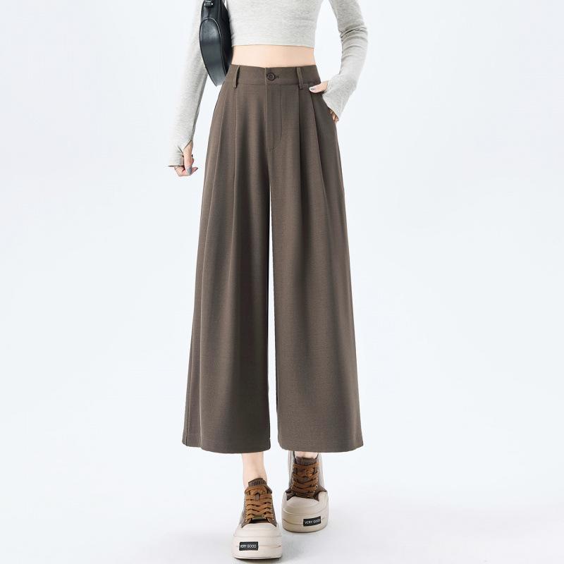Women's High-Waisted Gray Cropped Pants - Flattering and Slimming for Spring/Summer 2026