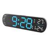 Digital Wall Clock with Remote Control Big LED Screen Display Adjustable 8 Color Lights Digital Alarm Clock for Living