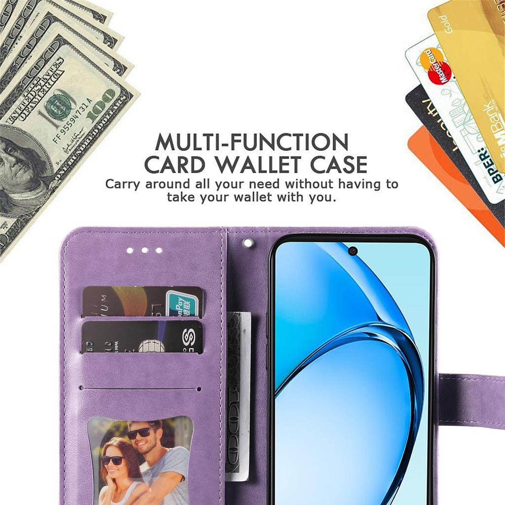 For Oppo A60 4G Case Floral Pattern PU Leather Wallet Stand Phone Cover