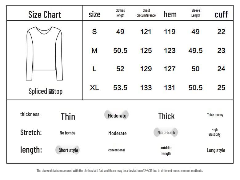 Peacebird Women's Spliced Long Sleeve Top