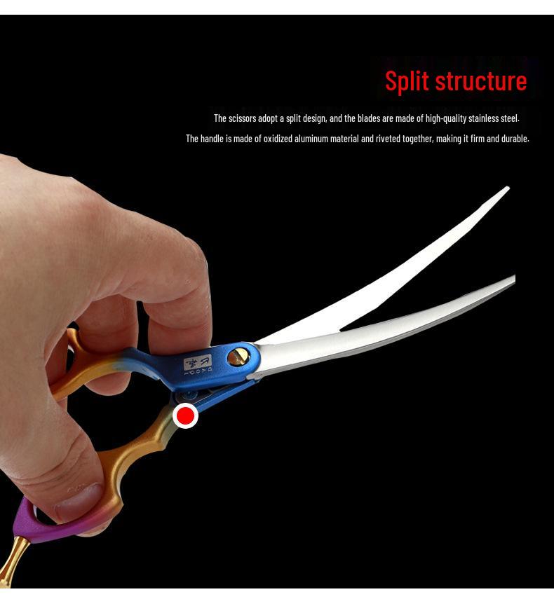 6.5" Colored Pet Grooming Scissors - 9cr18 Stainless Steel, Cat/Dog Hairdressing Shears, Customizable Logo/Pattern