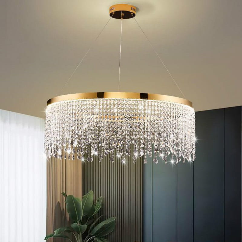 Luvia - LED chandelier gold 60 cm crystal 37W 3000-6000K