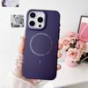KEYSION Matte Leather Texture Hard PC Phone Case for MagSafe for iPhone 13 14 Pro Max 14 Plus Magnetic Shockproof Back Cover