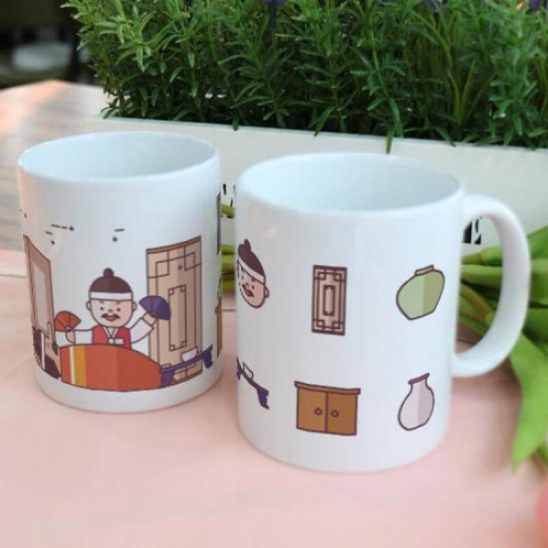 ir601-Design Mug 2p-Red Fan Blue Fan