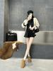 2024 Women's Genuine Leather Snow Boots: Short, Warm Bread Style Cotton Footwear with Plus Velvet