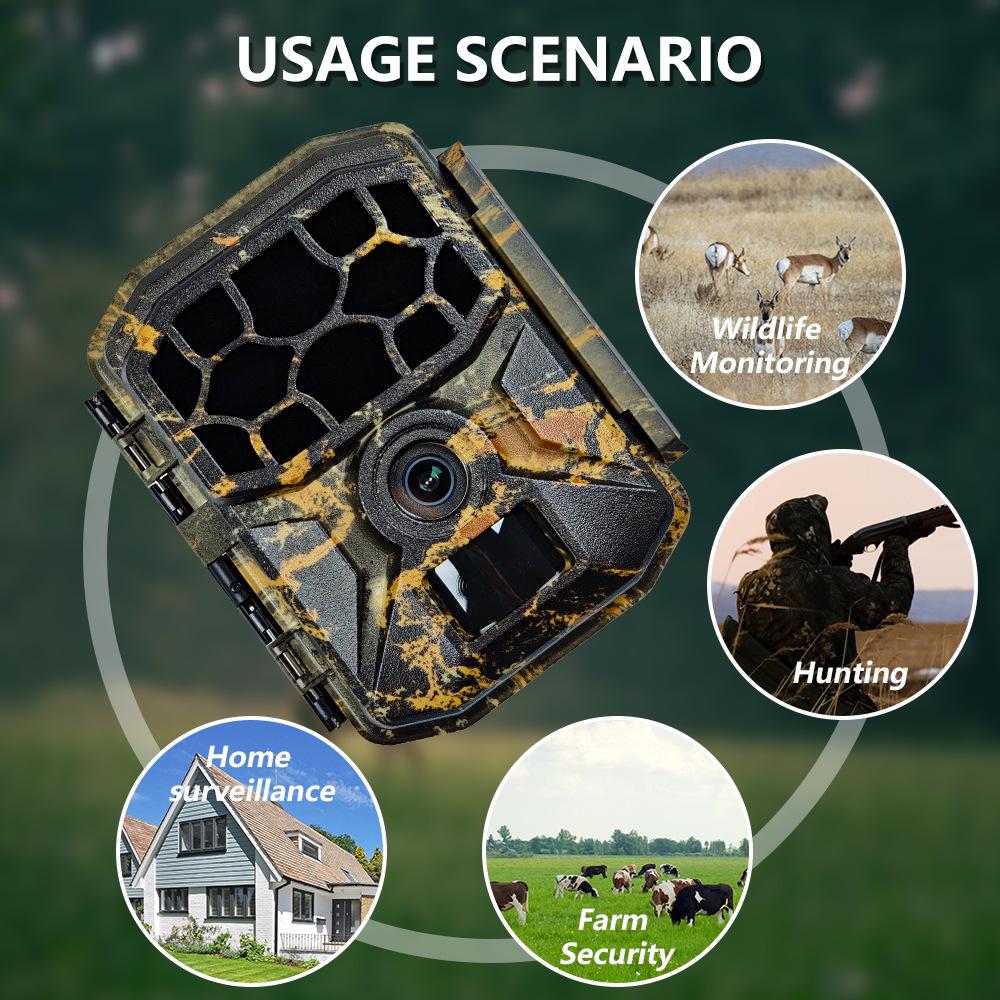 WIFI Solar-Powered 8K HD Hunting Camera with Built-in Lithium Battery, 60MP