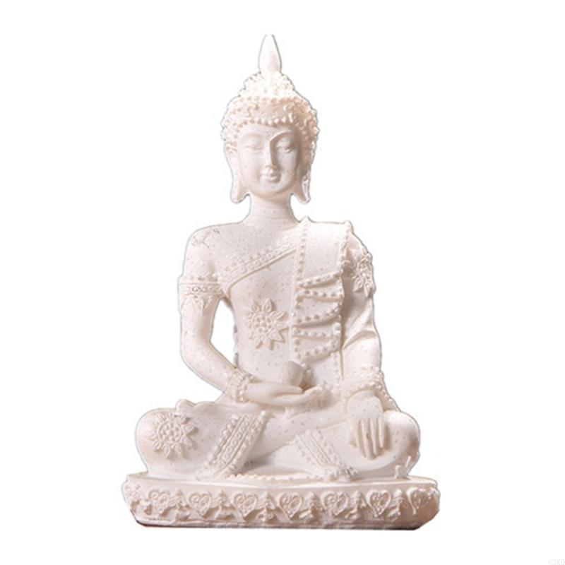 62KD Resin Buddhist Statue Figurine Buddhist Meditating Statue Sculpture for Indoor