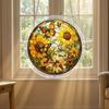 Akrylové puzzle Suncatcher Barevné kočky Motýli Květiny Závěsná ozdoba na okno Styl vitráže DIY sada Suncatcher pro dospělé