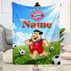 Bayern Munich Jersey Personalized Name Blanket Cozy Customizable Blanket Warmthful Decor Great for Nap Office Seaside Bed All-Season Use