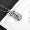 Mode Kors Bibel Hänge Halsband Herr och Dam Rostfritt Stål Box Halsband Religiösa Tillbehör Gåva