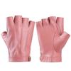 Women's Korean Style Fashion PU Leather Fingerless Gloves for Cycling, Driving & Outdoor Activities