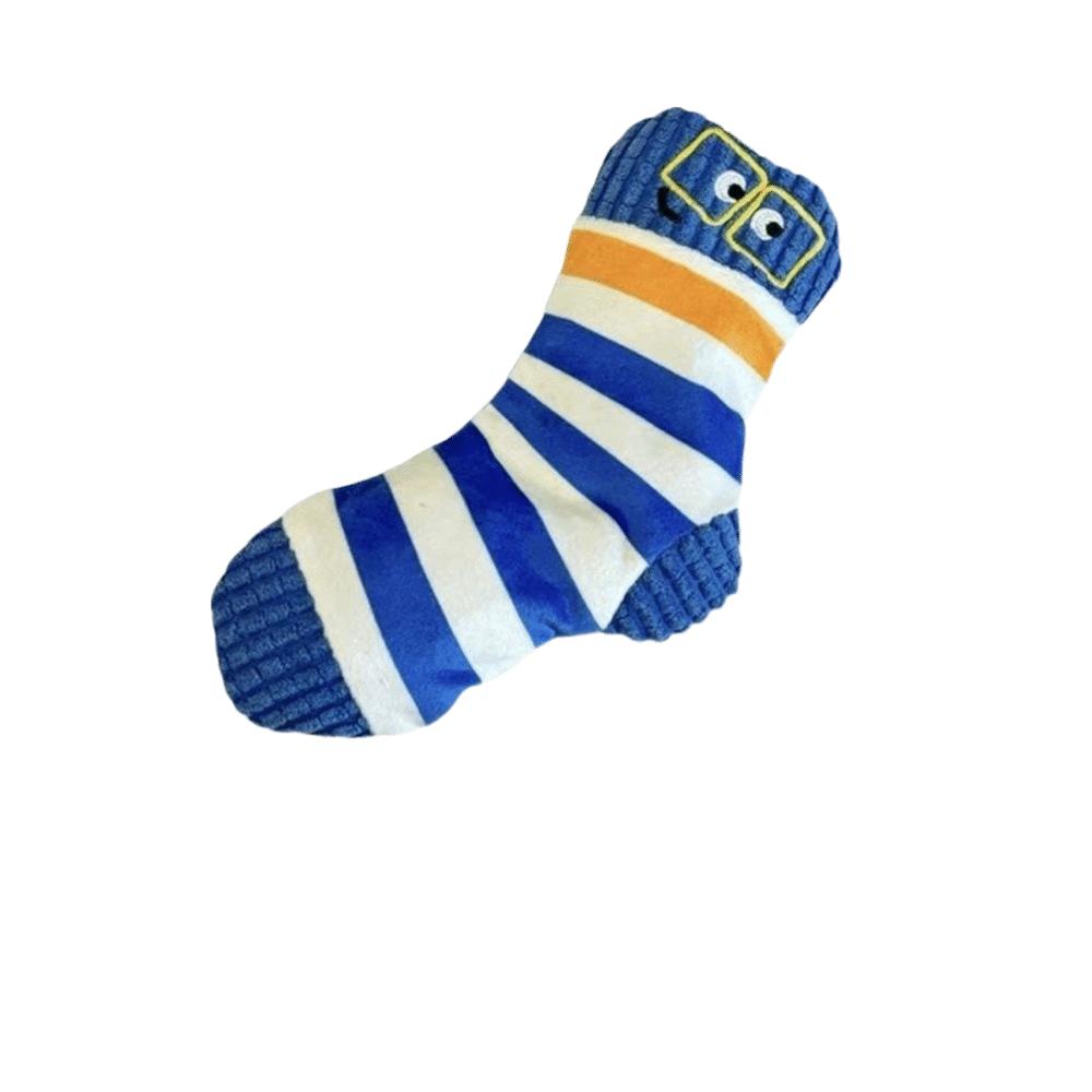 Squeaker Dog Squeaker Chew Toy Bite-Resistant Dog Sound Making Socks  Training синий