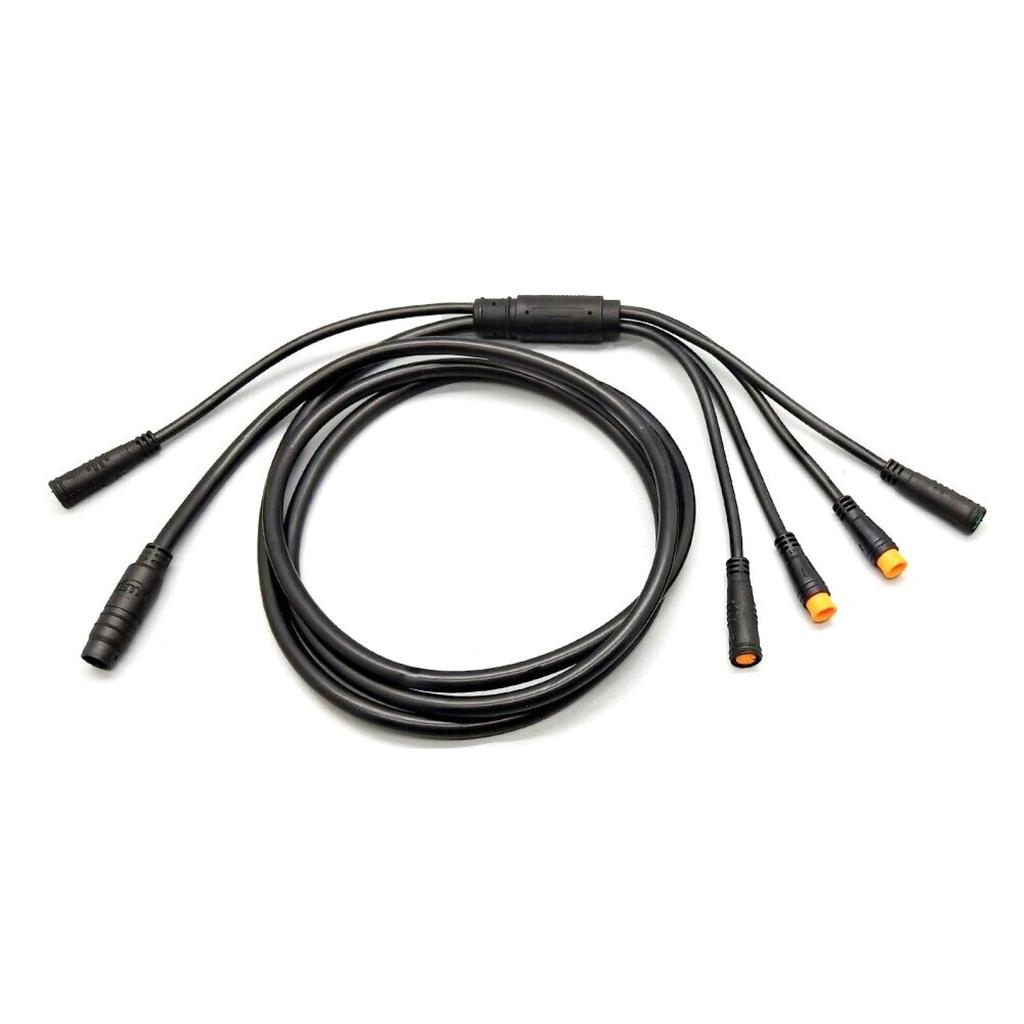 Waterproof Cable 8 Pins/9 Pins 1 To 5 Cable Leads Wires For KT Controller Motor Throttle Brake Display  Conversion Accessory