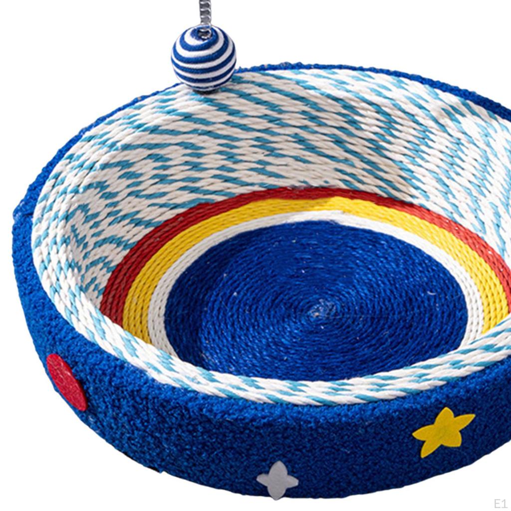 Cat Bed with Scratching Board And Decorative Star Pattern for Relaxing Rest Periods in The Living