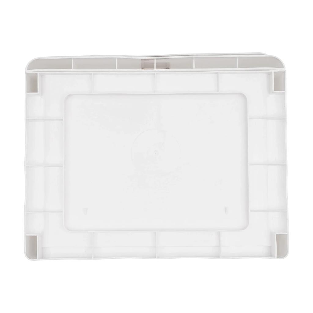 Bymaocar Drawer Style Desk Jewelry Organizer, 3-layer White Tabletop Mount Storage Box with Handles for Study, Bedroom, Office