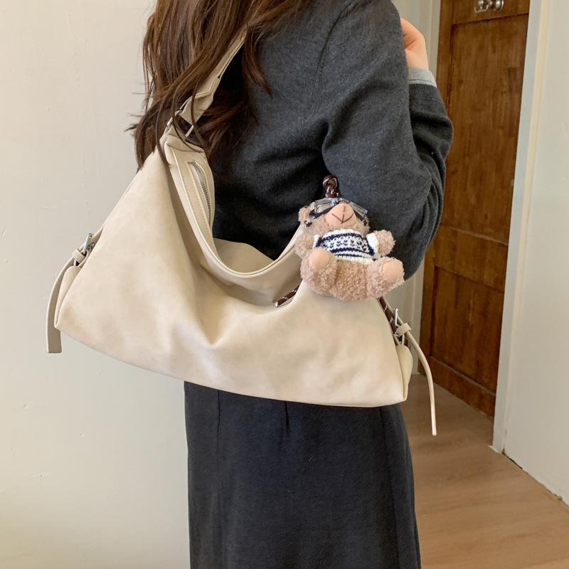 Large-capacity Commuter Tote Bag Women's 2025 New Trendy Autumn and Winter Popular Retro Underarm Bag Shoulder Bag Women's Bag