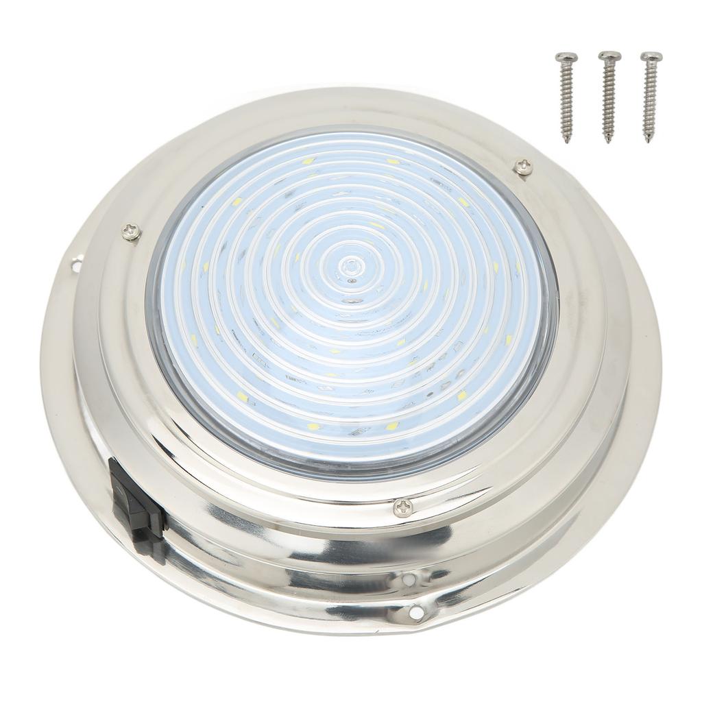 6.5in Boat LED Courtesy Light 12VDC 18 LED Lamp Beads 316 Stainless Steel for Caravan RV Bathroom Hallway White Light